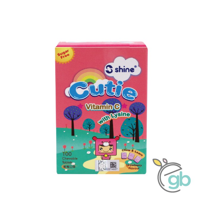 Shine Cutie Vitamin with Lysine Chewable Tablet - Strawberry Flavour (100's)