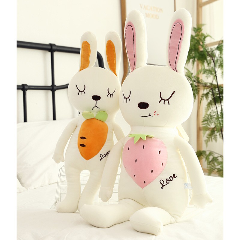 Fruit Bunny Doll Carrot Pillow Down Cotton Plush Toy Cartoon