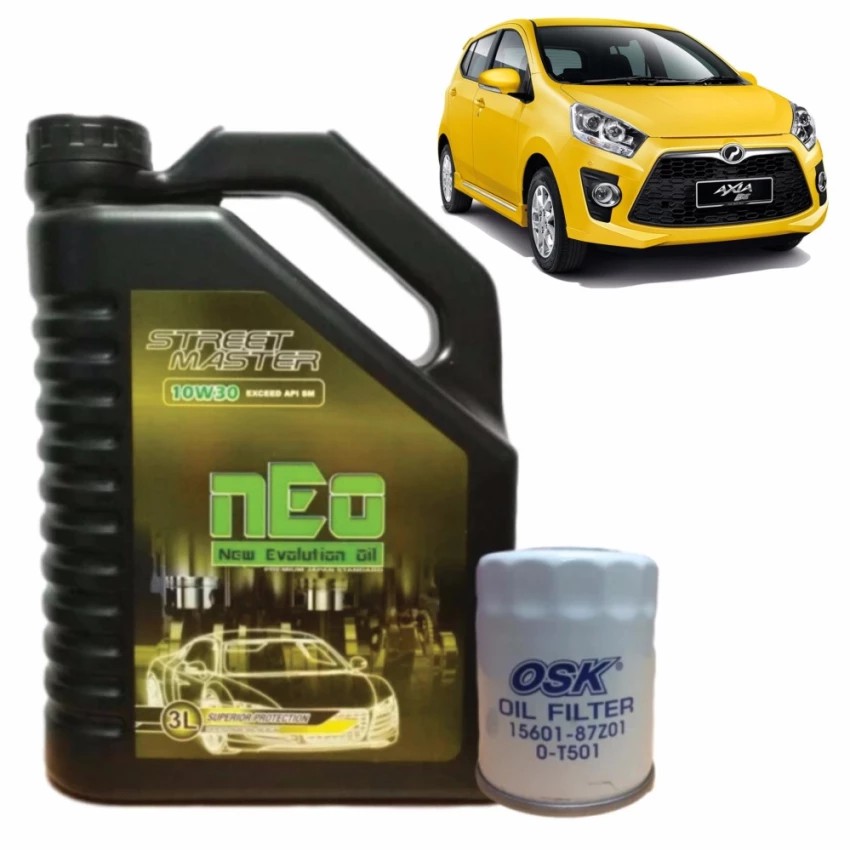 Engine Oil Neo 10w30 3 Litre Special For Perodua Axia Perodua Oil Filter Shopee Malaysia