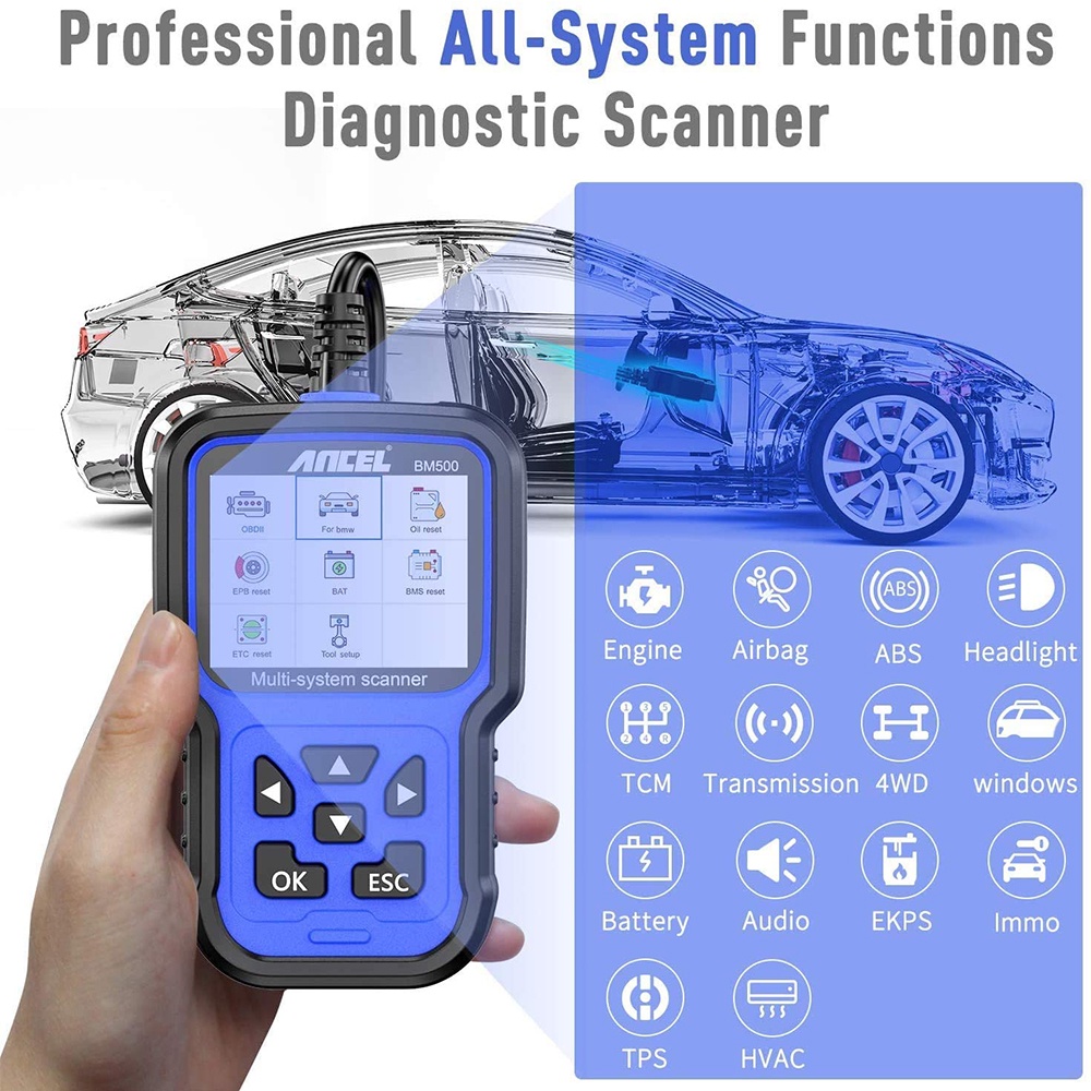 Ancel Bm500 Obd2 Scanner For Bmw Mini Car Diagnostic Tool Airbag Epb Sas Tpms Reset Obd Odb2 Automotive Auto Scan Tool Shopee Malaysia