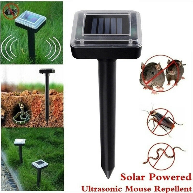 (Malaysia Stock) Solar Power Ultrasonic Pest Mole Repeller Garden Rat Mouse Snake Repellent Killer Halau Tikus Ular