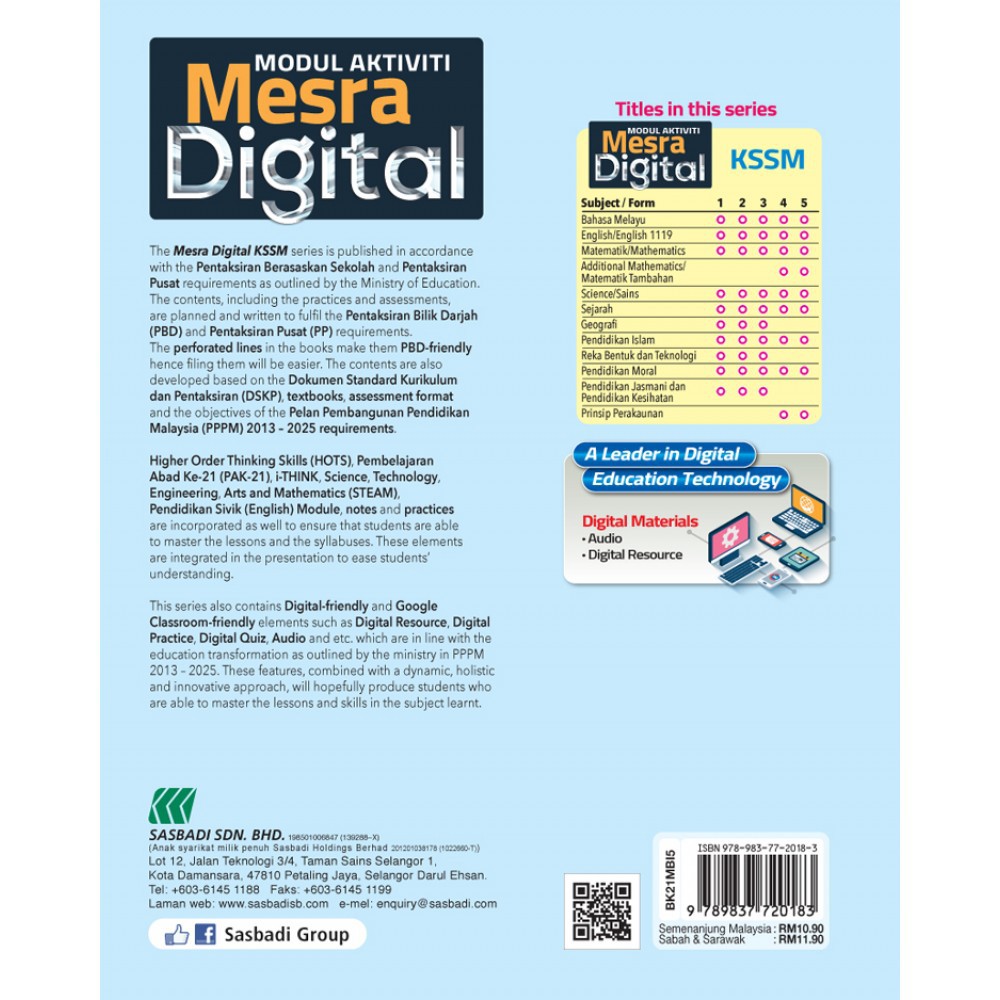 St Sasbadi Buku Latihan Modul Aktiviti Mesra Digital Kssm 2021 English Cefr Form 5 Tingkatan 5 Shopee Malaysia