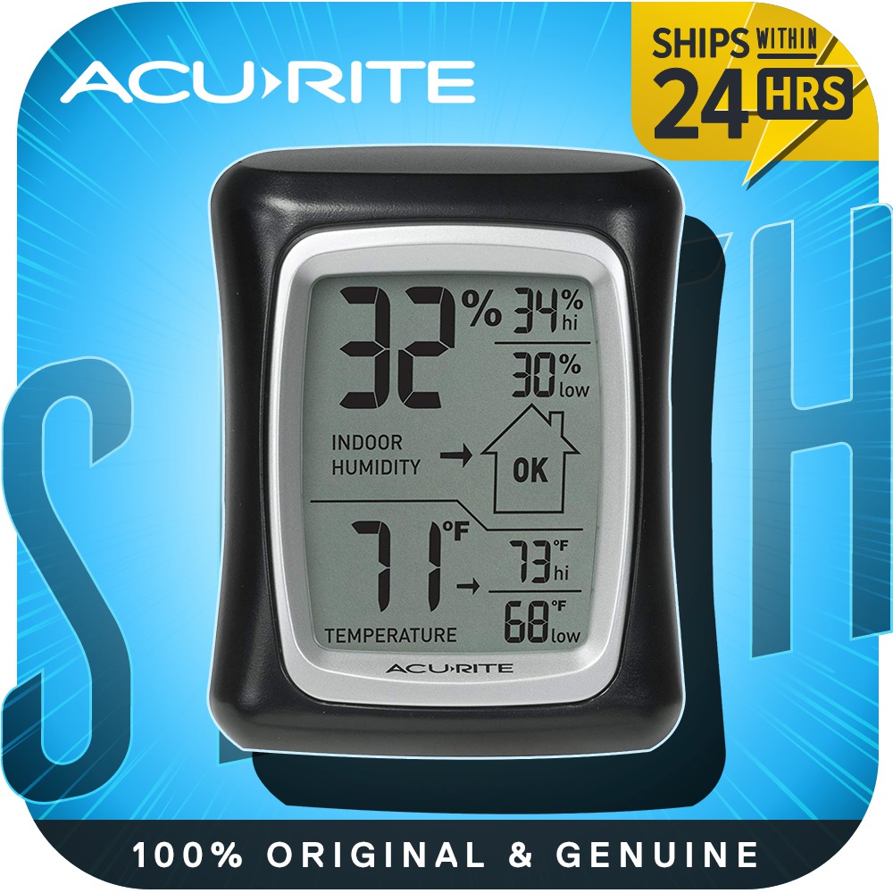 AcuRite 00325 Indoor Thermometer & Hygrometer with Humidity Gauge