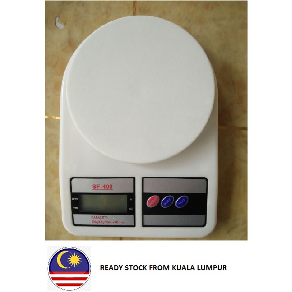 **READY STOCK**10kg Electronic Digital Kitchen Scale SF400 Timbang