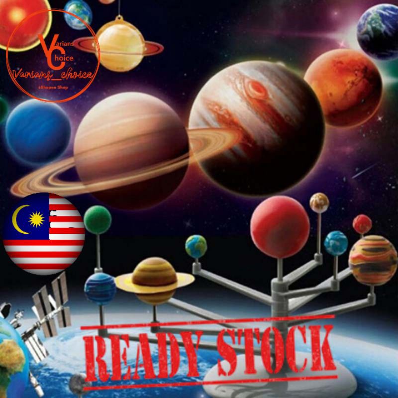 Model Sistem Suria Untuk Kanak Kanak Diy Projek Sains Astronomi Shopee Malaysia