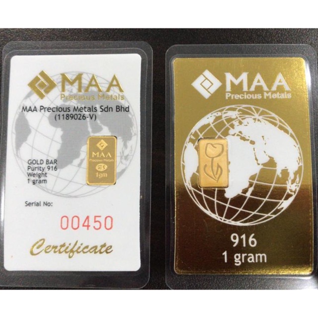 New Gold Bar 916 1gm Shopee Malaysia