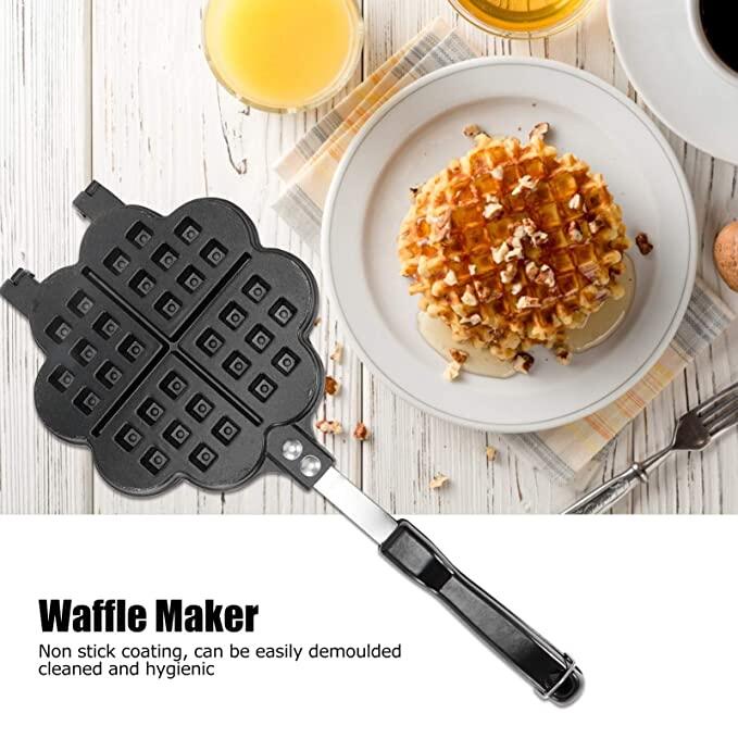 Non-Stick Waffle Maker Pan Maker Heart Shape Household Kitchen Gas Non Stick Iron Mold Press Flower waffle maker