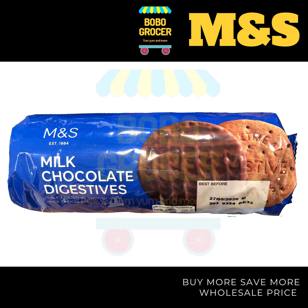 *READY STOCK* M&S Marks & Spencer Milk Chocolate Digestives Biscuits ...