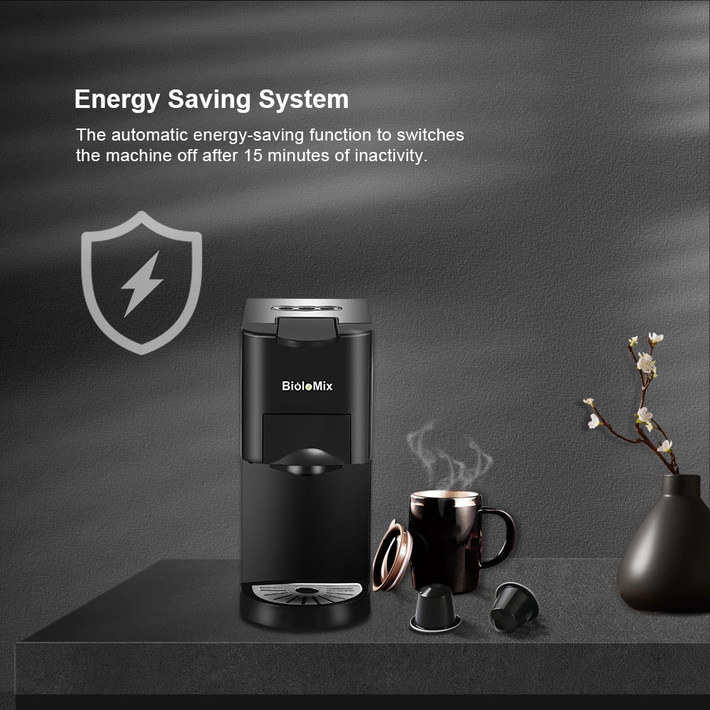 BioloMix 3In1 Function Capsule Espresso Coffee Maker Machine with 3