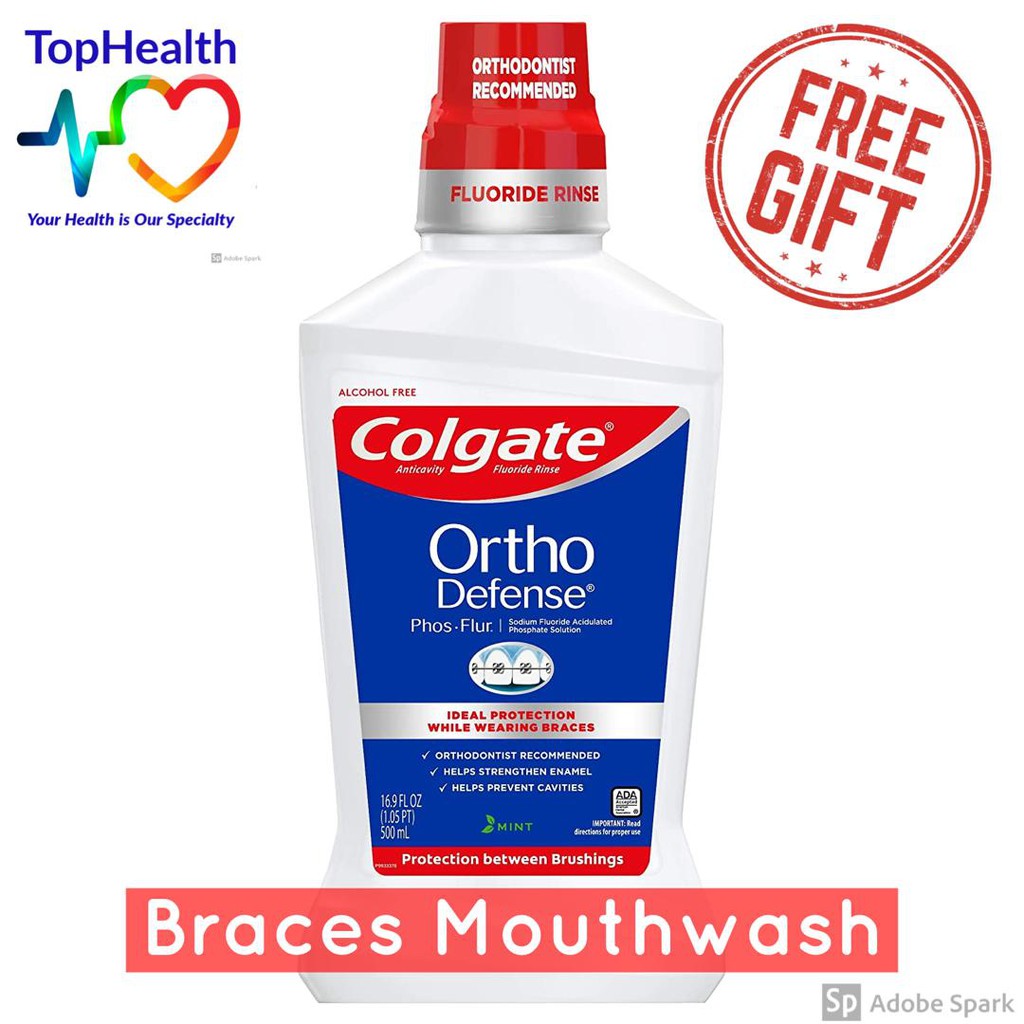 COLGATE Phos flur Ortho Braces Defense Anticavity Fluoride Rinse 500ml