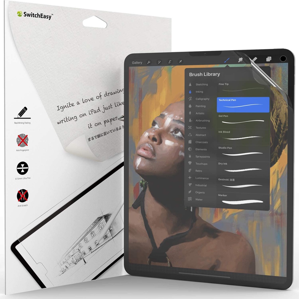 Original SwitchEasy Paper-Like iPad Series , iPad Air 4 , iPad Pro 11 & 12.9 (2017-2020) Matte Film Screen Protector