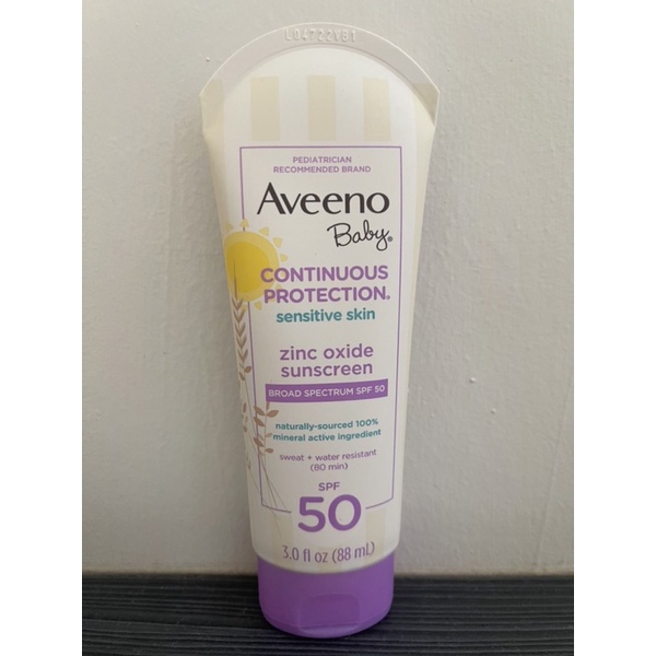 Aveeno Baby Continuous Protection Sensitive Skin SPF 50 exp:7/24 ...