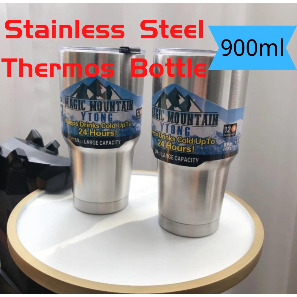 Vacuum Flask Thermos Amazing Tumbler Lid Stay Hot and Cold Bottles Thermos Ice Warmer Cup900ML