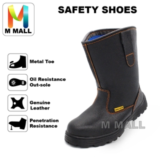 M MALL #900 High-Cut Safety Boot Shoes with Steel Toe Cap & Mid Sole