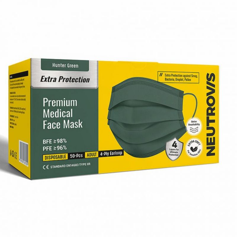( 100 ORIGINAL ) NEUTROVIS MEDICAL FACE MASK/ NEUTROVIS 4PLY