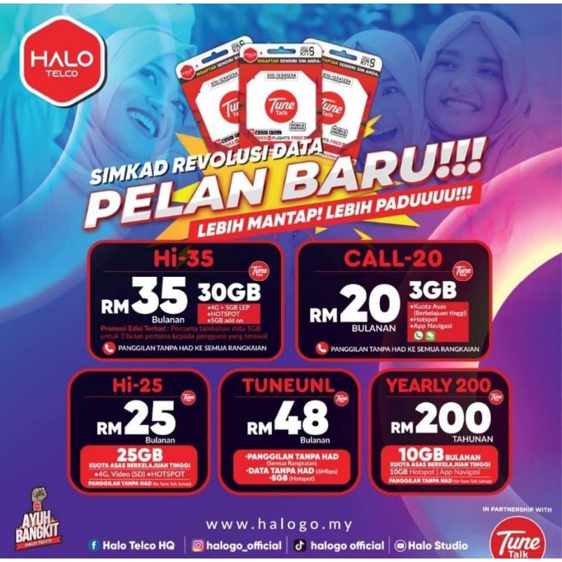 [PELAN BARU] SIMKAD PREPAID UNLIMITED By Halo Telco Tune Talk | Shopee ...