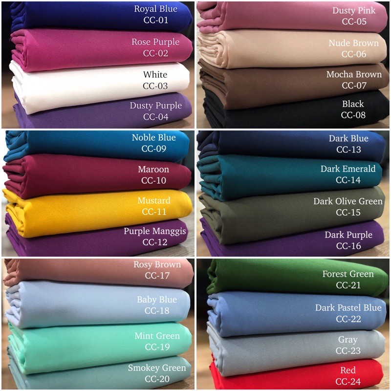  Kain  Pasang  Premium Como Crepe Bidang  60  By Meter Shopee 