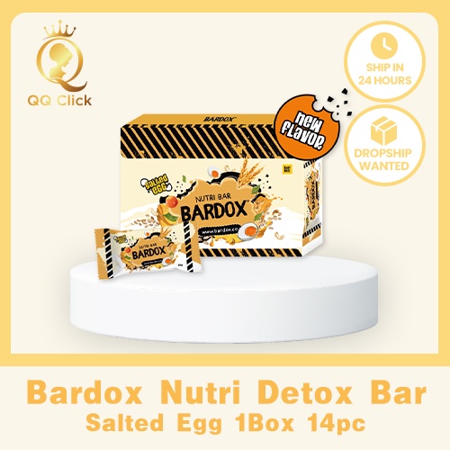 咸蛋Bardox 全新口味咸蛋口味 Bardox Nutri Detox Diet Bar Salted Egg 排毒代餐能量棒1box 14sachet x20g (UNBOX)