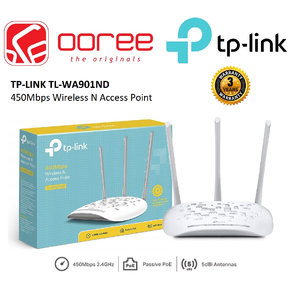 TPLINK TLWA901N / TLWA901ND [OEM PACK] 450MBPS WIRELESS N ACCESS