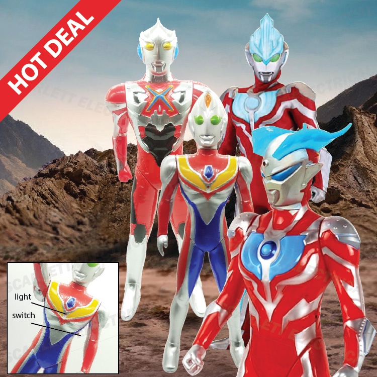 (BIG) Ultraman Toy Action Figure Play Toy with Sound And Light / Patung