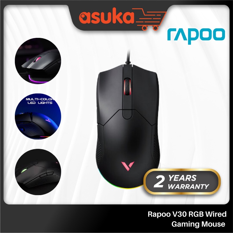 Rapoo V30 RGB Wired Gaming Mouse - 2Y