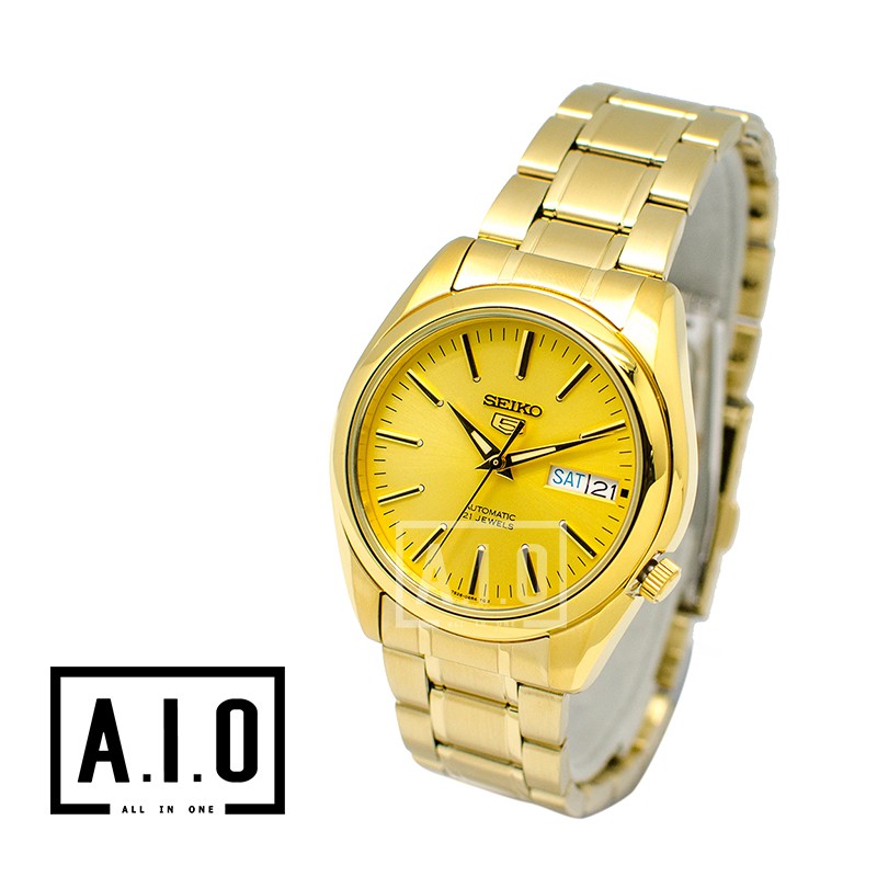 Seiko 5 Automatic Men's Gold Stainless Steel Strap Watch SNKL48K1 | Shopee  Malaysia