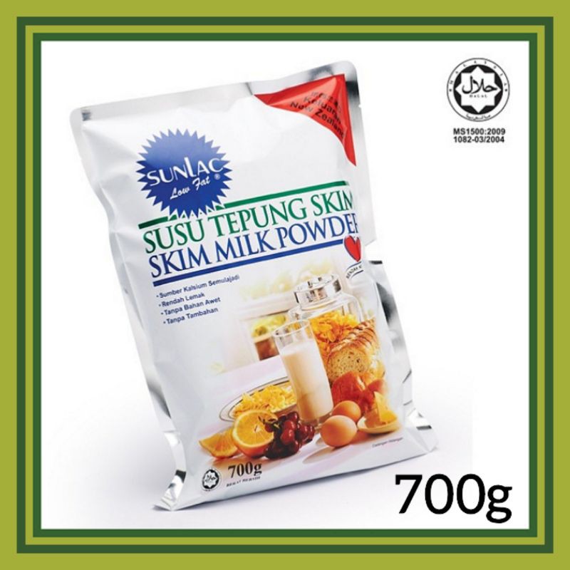 Sunlac Skim Milk Powder 700g Susu Tepung Skim Diet Lowfat Highcalcium Shopee Malaysia