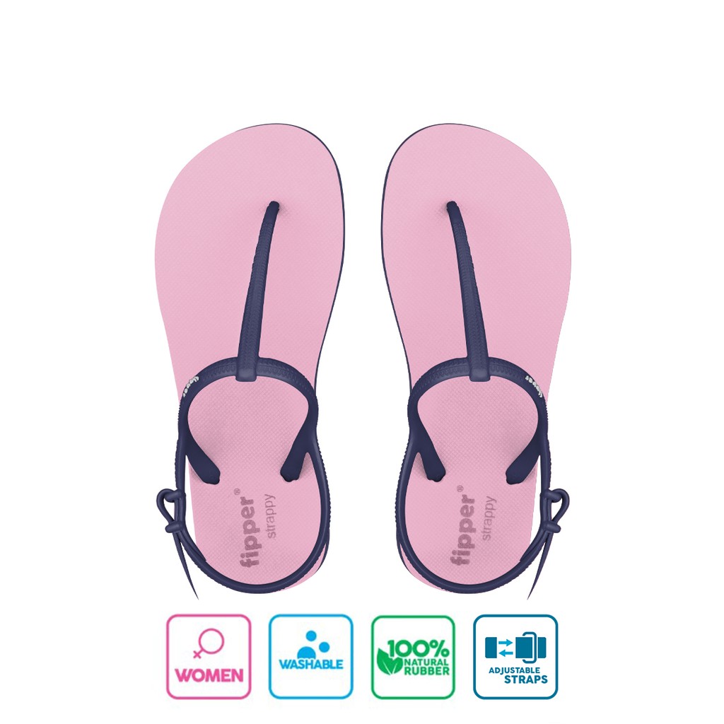  SHOPEE EXCLUSIVE Fipper  Strappy Rubber for Women in Pink 