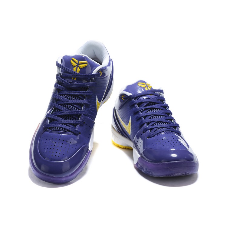 2020 Original Nike Kobe 4 Purple Metallic Gold White Basketball Shoes Shopee Malaysia