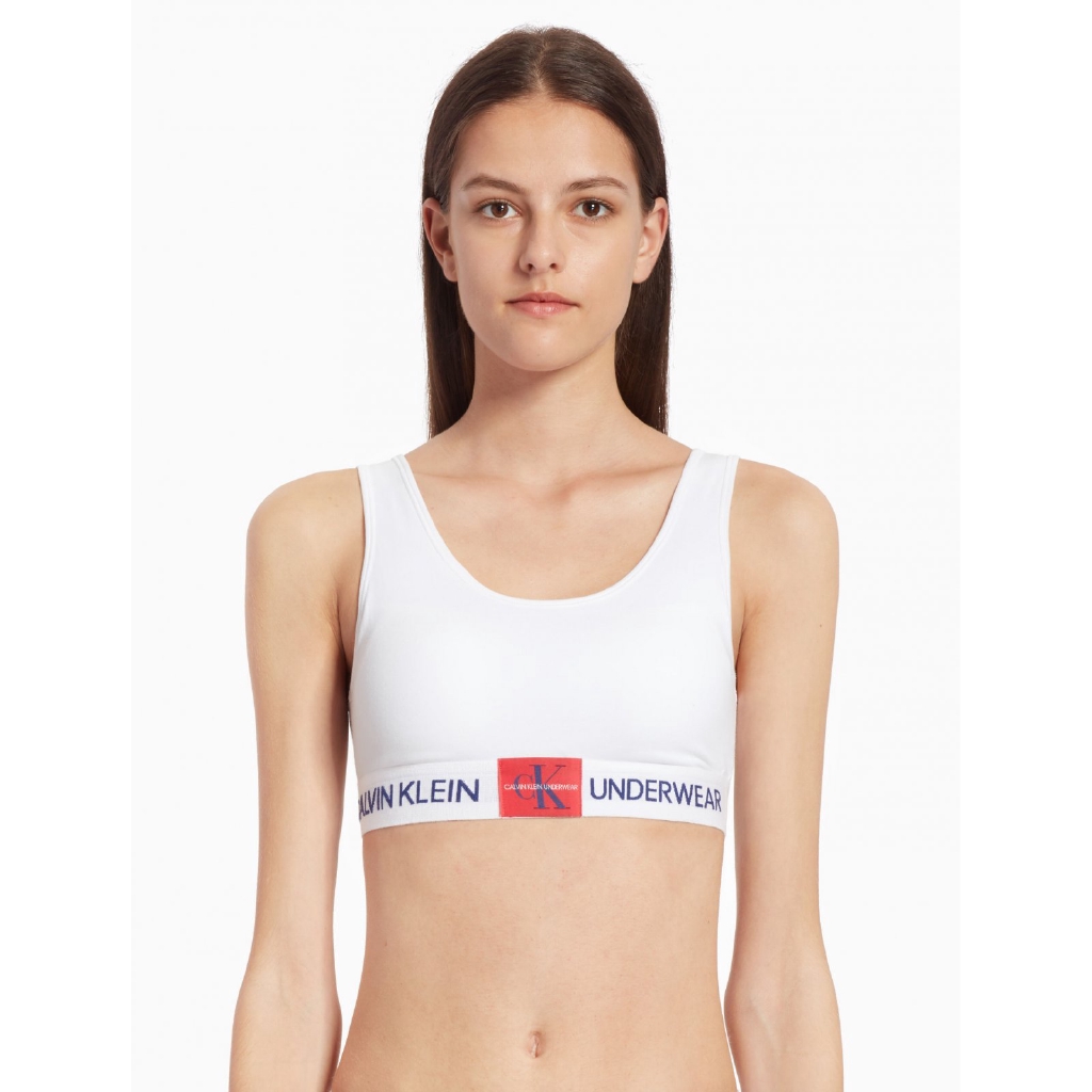 calvin klein monogram bralette white