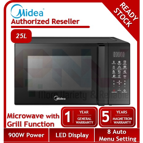 Midea 25L Microwave Oven with Grill Function MMO-EG925EXX (MMO-EG925) Similar Model to Toshiba ER-SGS20