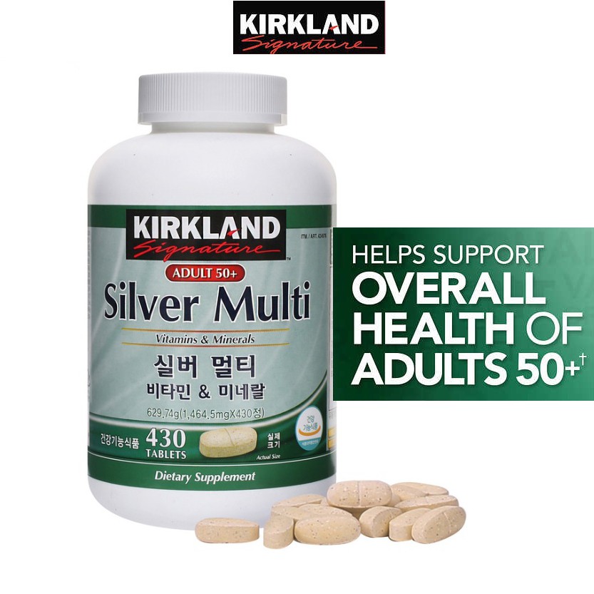 Kirkland Signature Silver Multi Vitamins Minerals 1464 5mg X 430 Tablets Shopee Malaysia