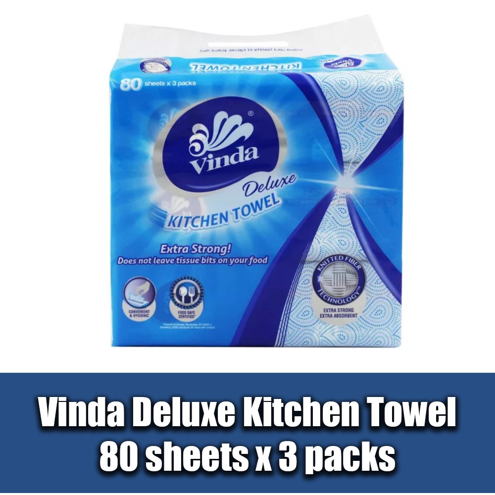 Vinda Deluxe Softpack Kitchen Towel (80sheets x 3packs) Shopee Malaysia
