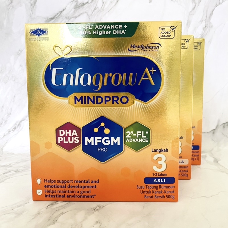 Enfagrow A+ MindPro 2'-FL Step 3 Original / Vanilla - 500g / 580g / 1.16kg / 2.32kg (Milk Formula Powder)
