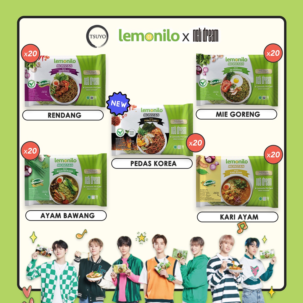 Lemonilo X Nct Dream Healthy Instant Noodles Special Edition 1 Box 20