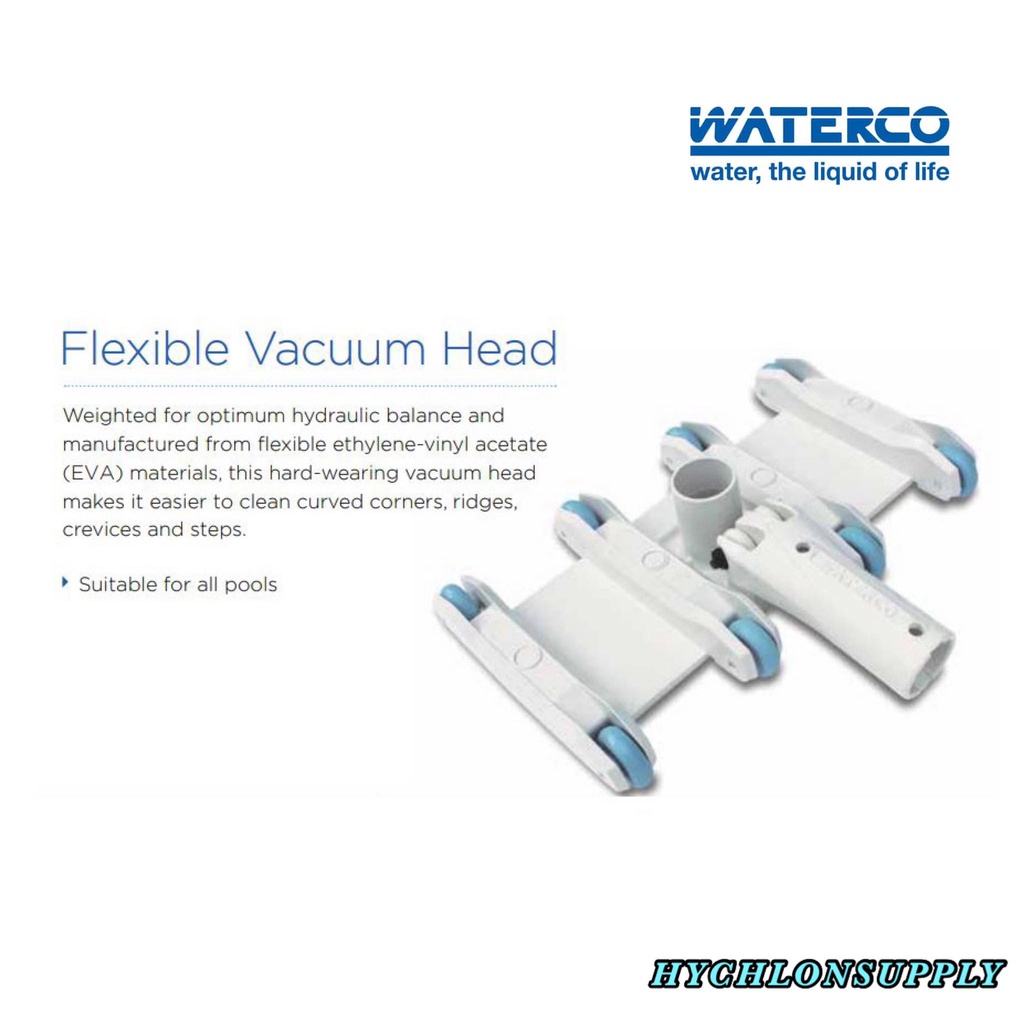 Swimming Pool Flexible Vacuum Head Pro Series (WATERCO) Roller Type