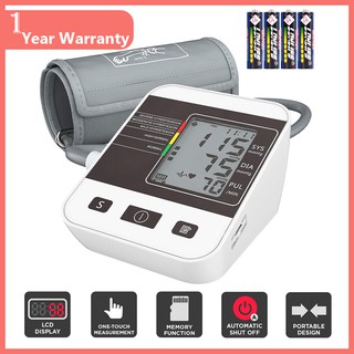 Home Blood Pressure Monitor Automatic Digital LCD Large Cuff Upper Arm Blood Pressure Monitors BP Heart Rate Pulse Meter