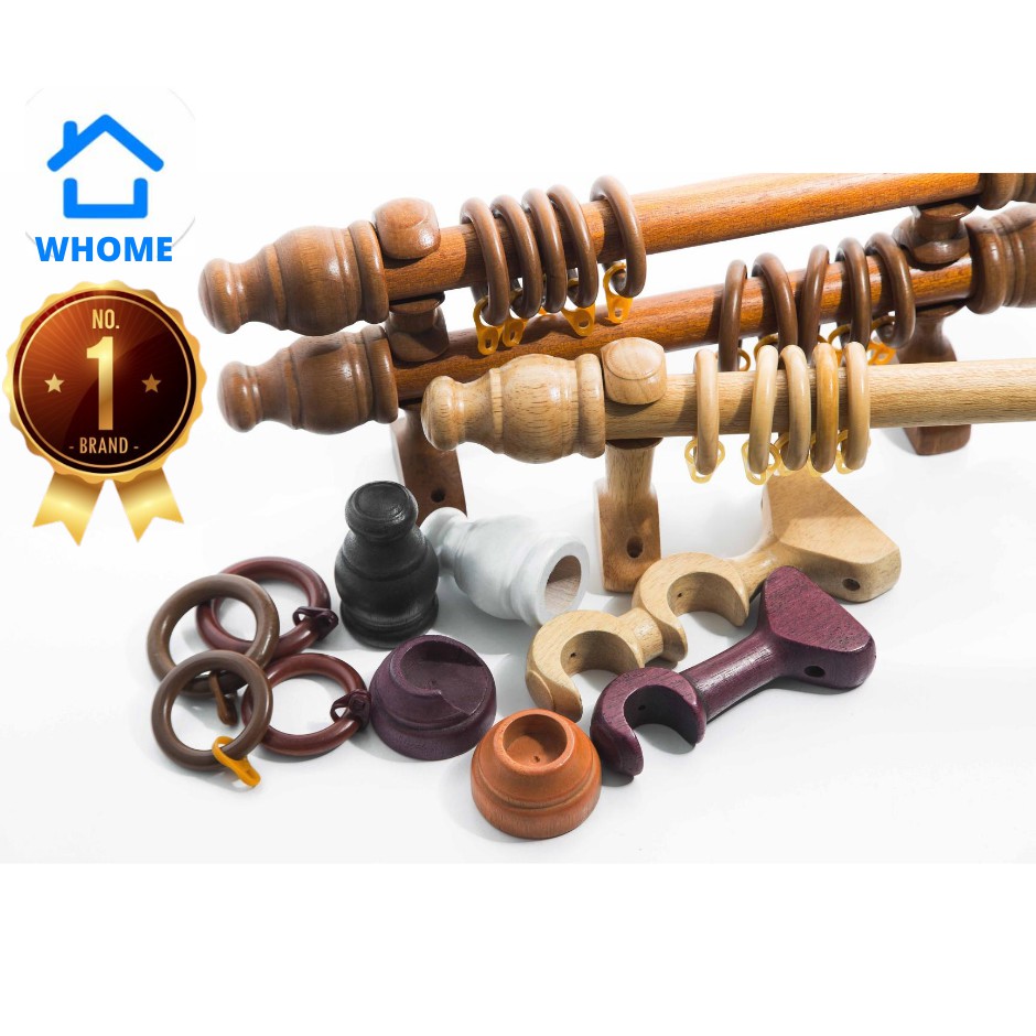 Curtain Rod 28mm Wooden Rod Short C Solid wood Kayu ...