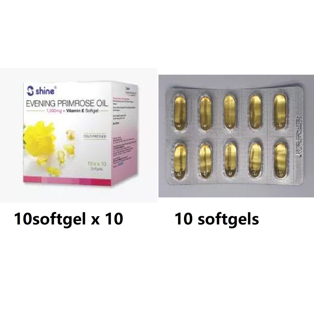 SHINE EPO / EVENING PRIMROSE OIL (1000MG) + NATURAL VITAMIN E (13IU) 10