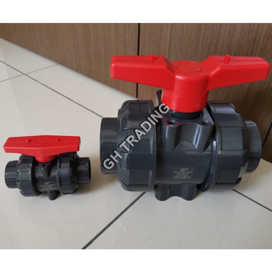 PVC Double Union Ball Valve Sch 80 [Taiwan Brand] / Ball Valve PVC True