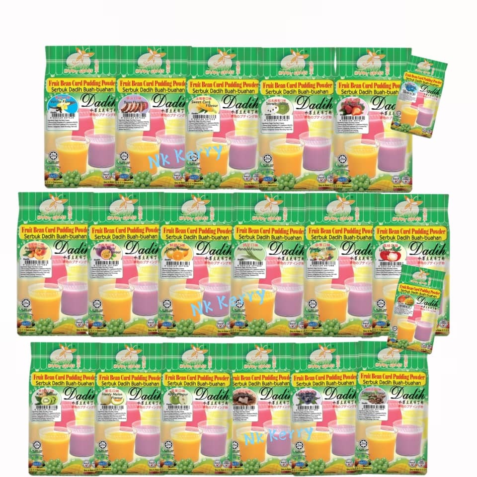 #100% NEW STOCK #HAPPY GRASS DADIH ALL FRUIT BEAN CURD PUDDING POWDER  水果豆花布丁粉 310GM