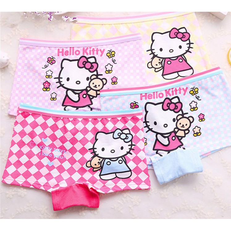 3pcs/set Hello Kitty 2020 Cartoon Printed Children Boxer Underwear Kid ...