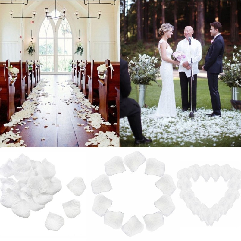 500 1000 White Silk Flower Rose Petals Wedding Party Table Venue Decorations