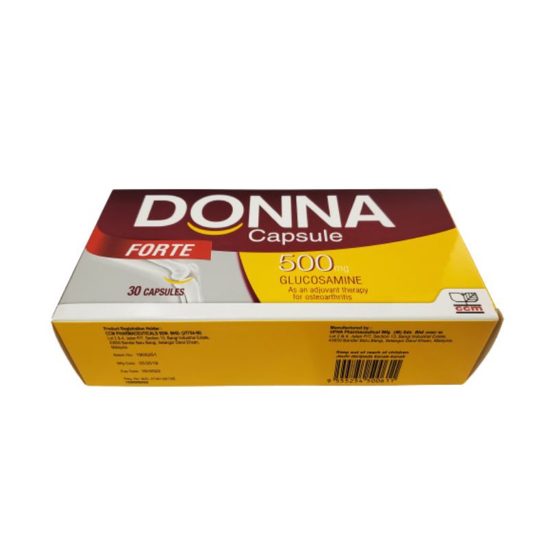 Donna Forte Glucosamine 500mg Capsules 30 S Exp 05 22