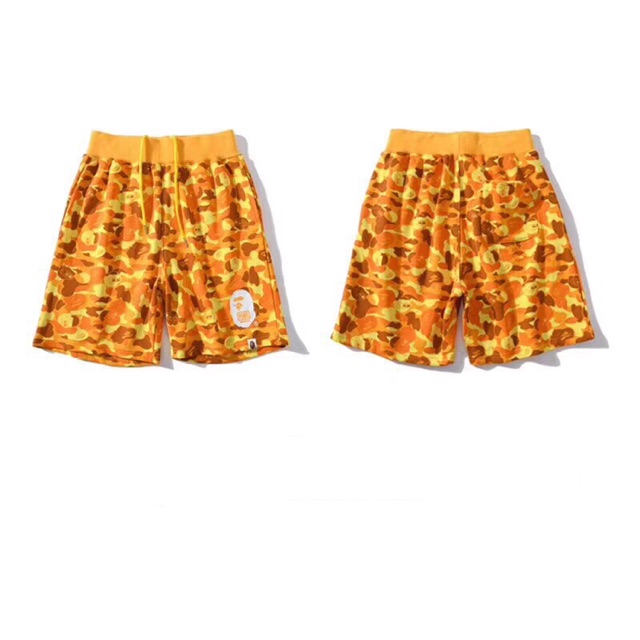 bape shorts orange