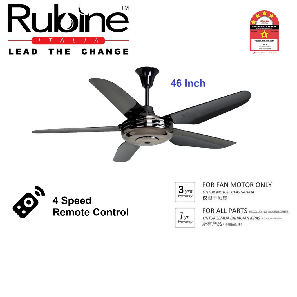 Rubine Remote Control Ceiling Fan Baby Fan 46 Rcf Vetta102 5b