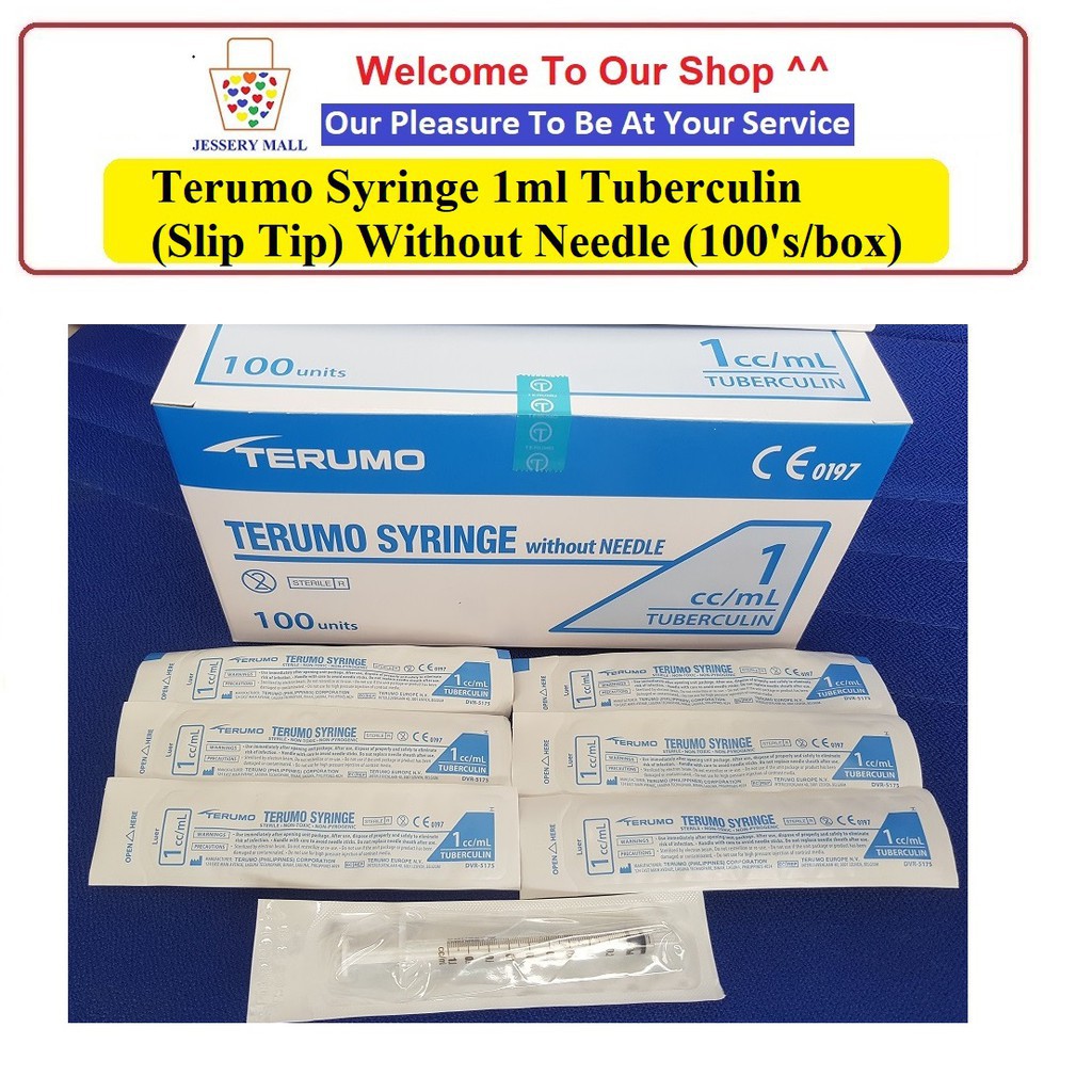 Terumo Syringe 1ml Tuberculin Slip Tip Without Needle 100sbox Shopee Malaysia