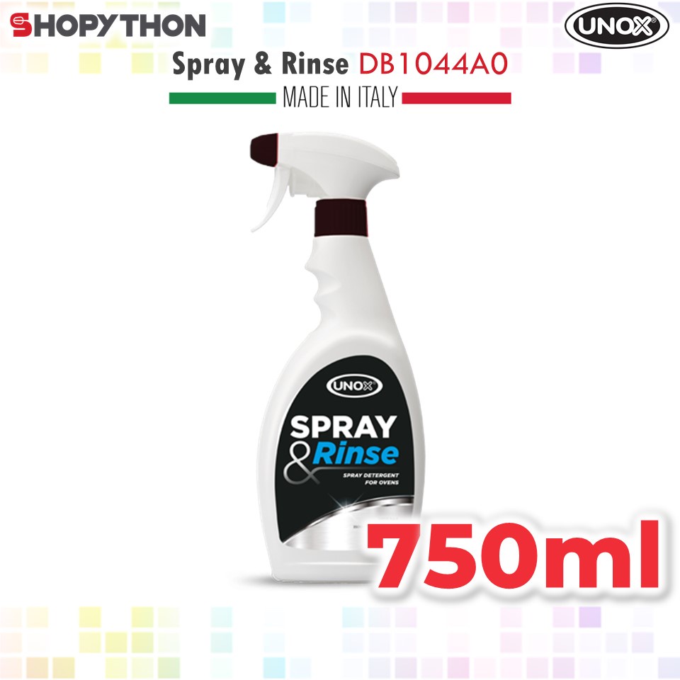 UNOX Spray & Rinse Oven Detergent DB1044A0 (750ml) Made in Italy