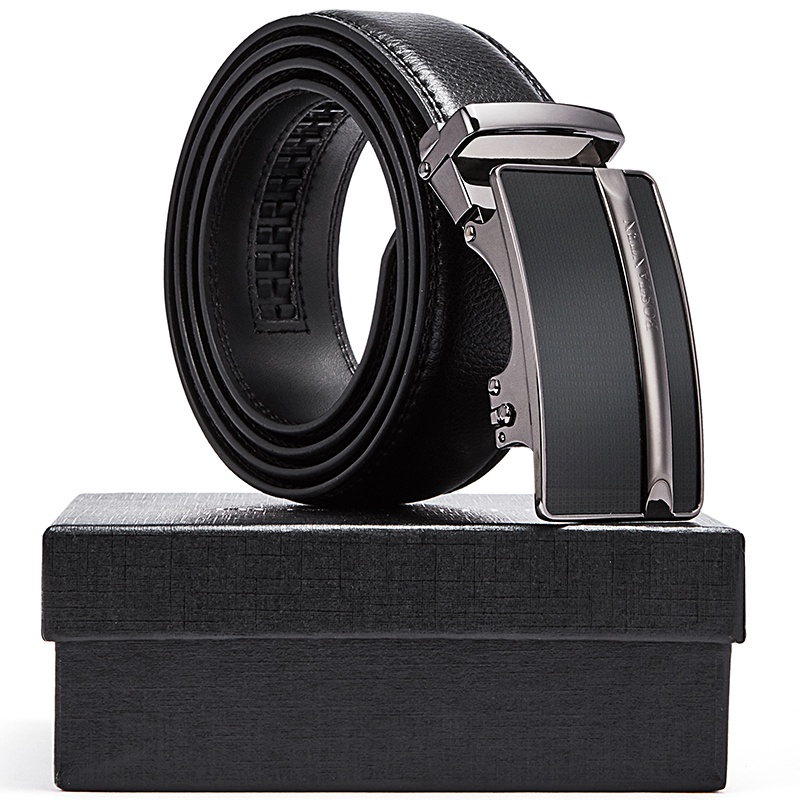 Bostanten Men's 100% Genuine Cowhide Leather Belt For Men Automatical Buckle Tali pinggang lelaki with Box Christmas Gift