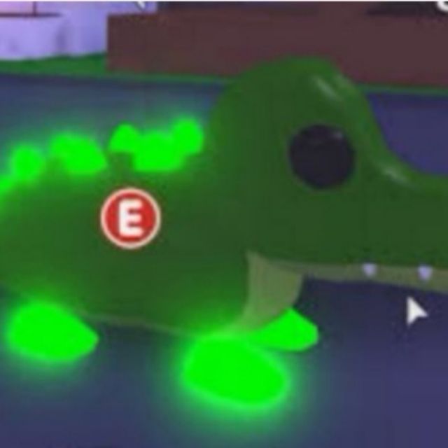 Adopt Me Neon Crocodile Unavailable Not Rideable Shopee Malaysia - neon roblox adopt me pets pictures